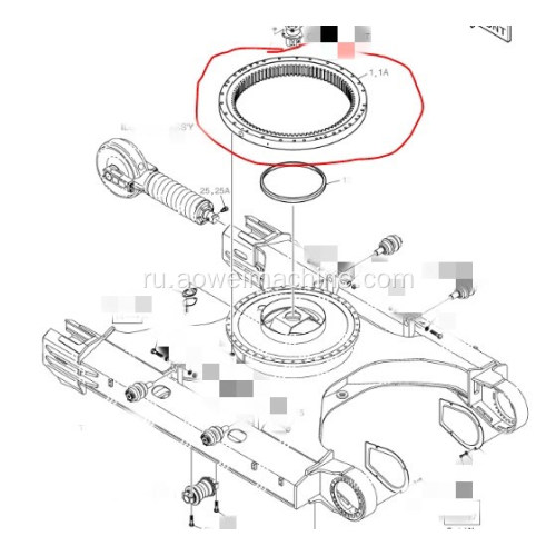 Экскаватор DOOSAN DX340LCA поворотный подшипник 140109-00038 поворотный круг